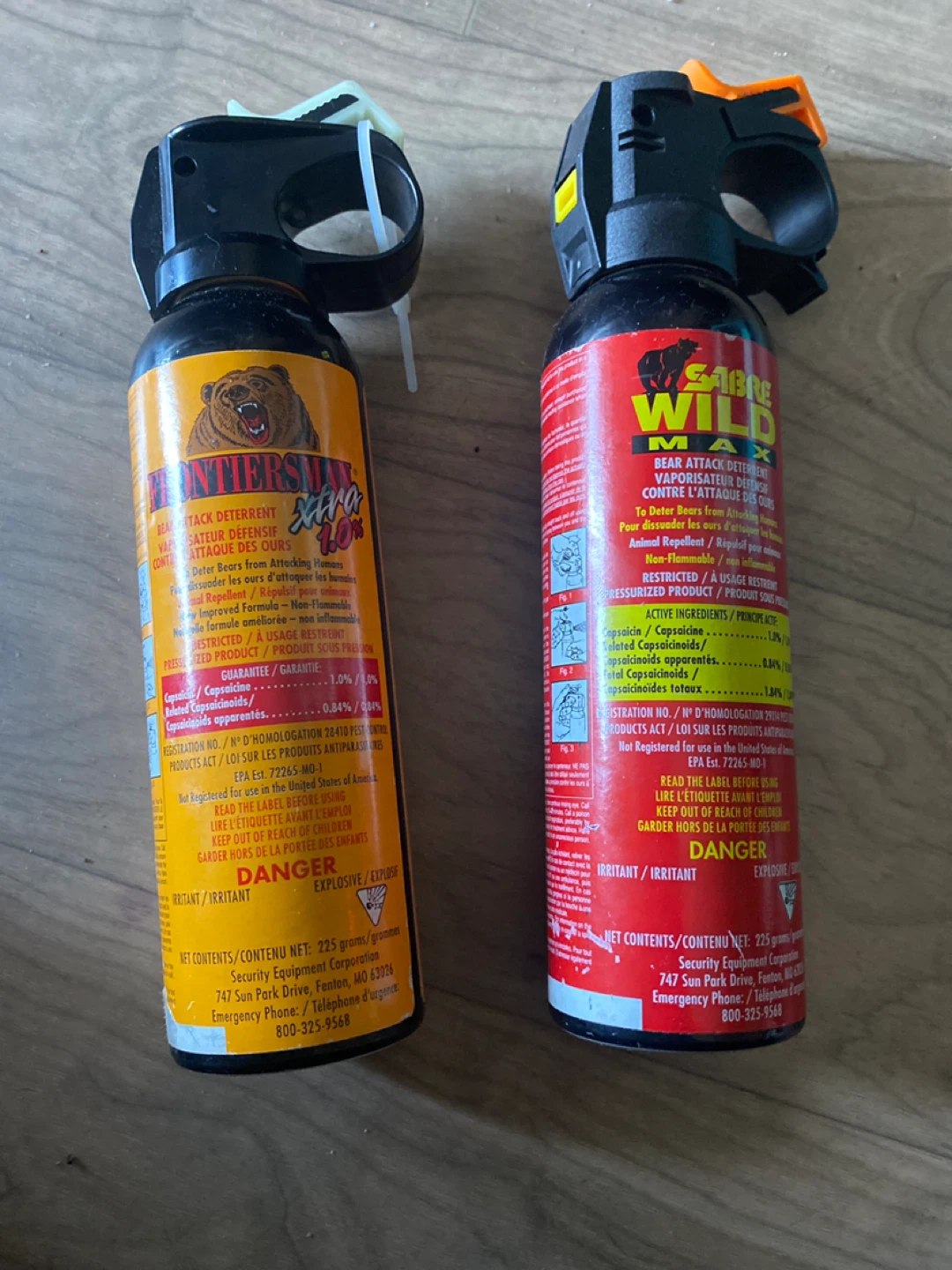 SABRE bear attack deterrent & FRONTIERSMAN