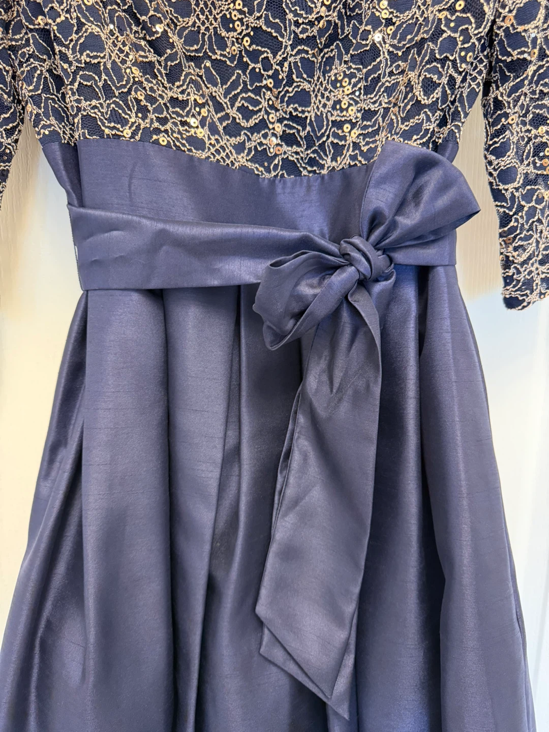 Jessica Howard Navy Lace Sequin Dress Size 12P - photo 2