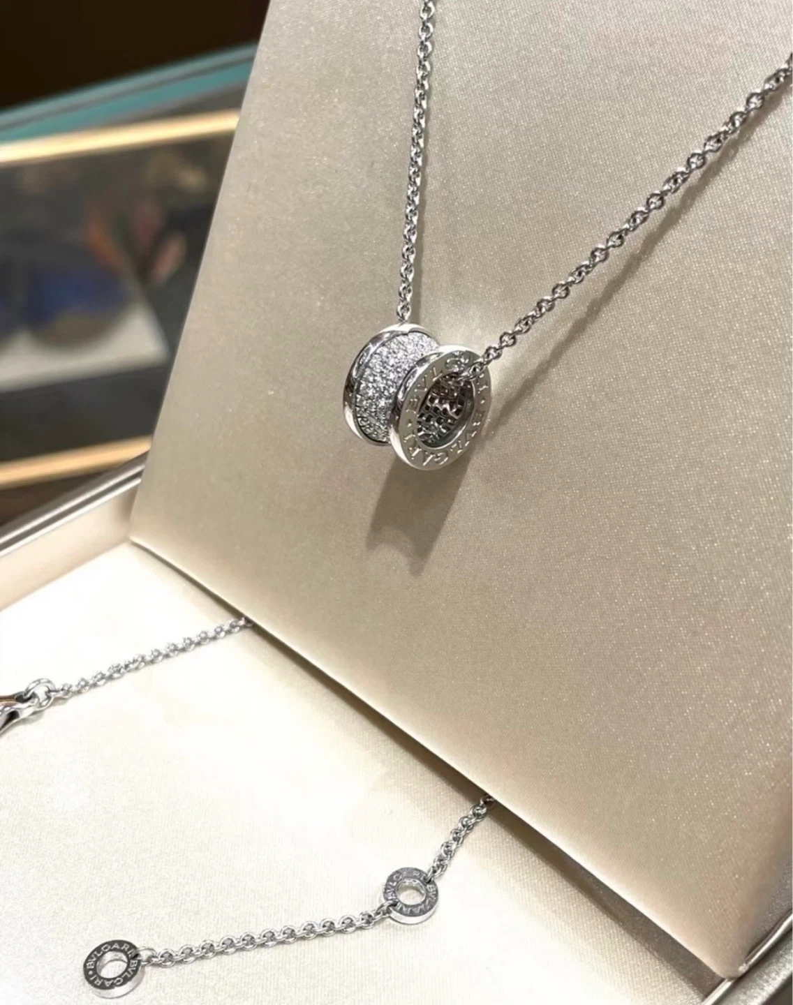 Bvlgari "B.zero1" Diamond Pendant Necklace