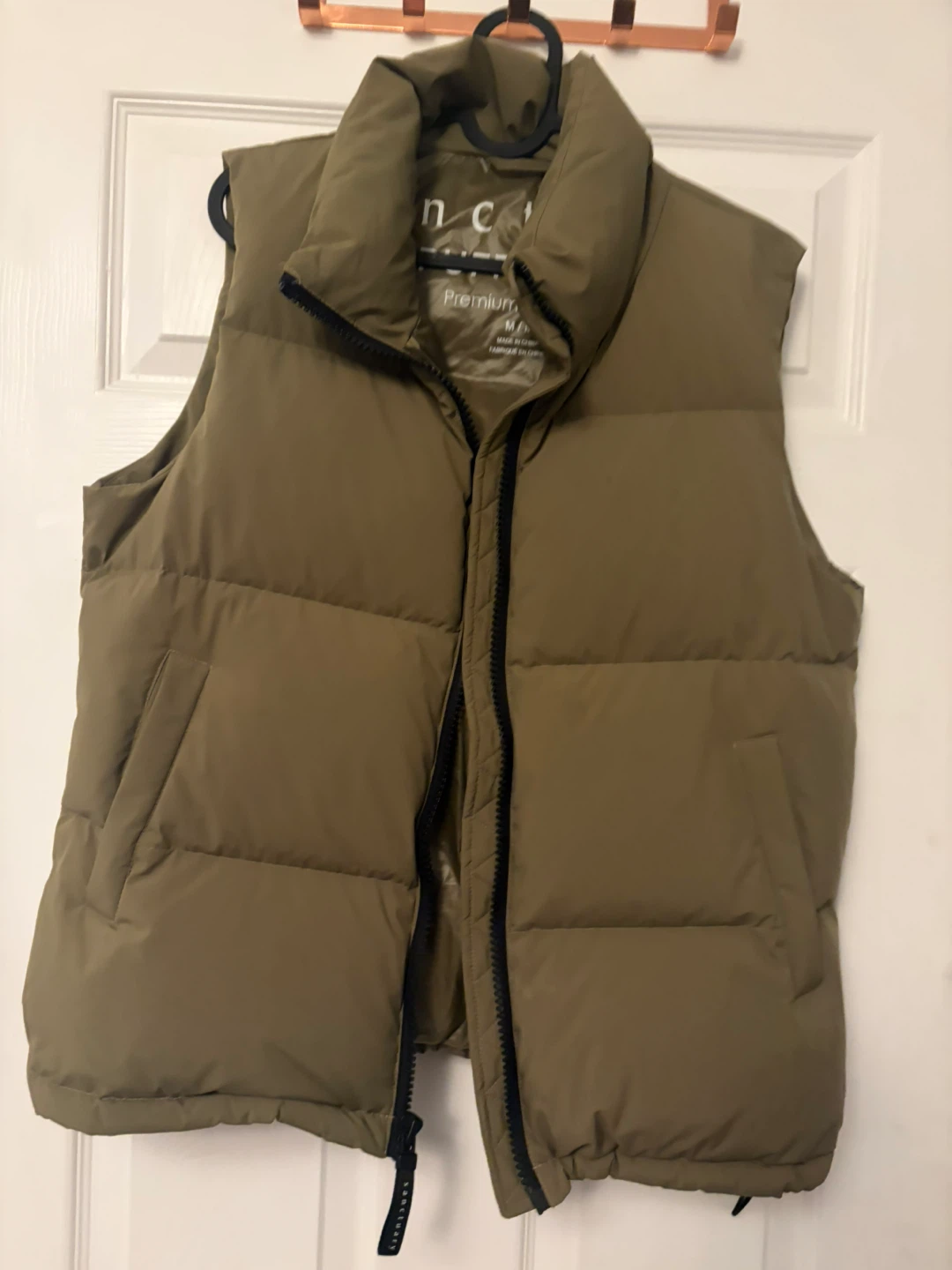 Sanctuary Puffer Vest - Olive Green - Medium