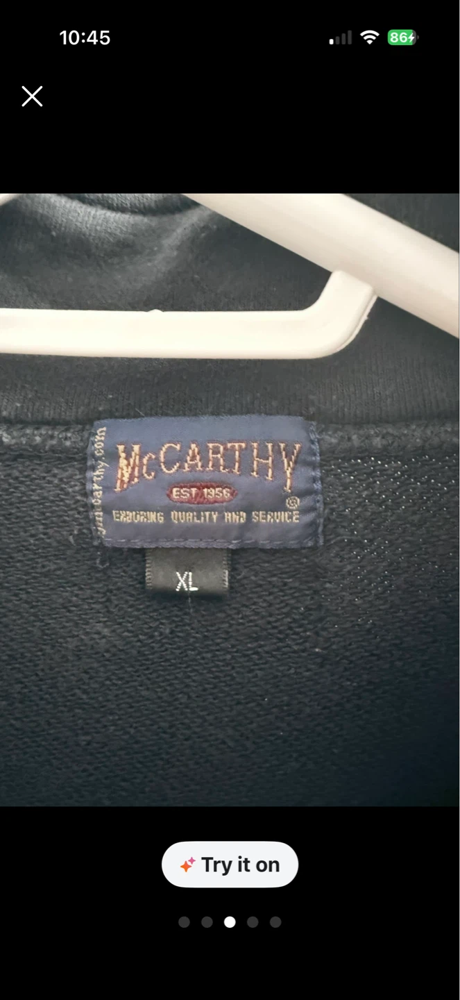 McCarthy 1/4 Zip Sweatshirt XL - photo 3
