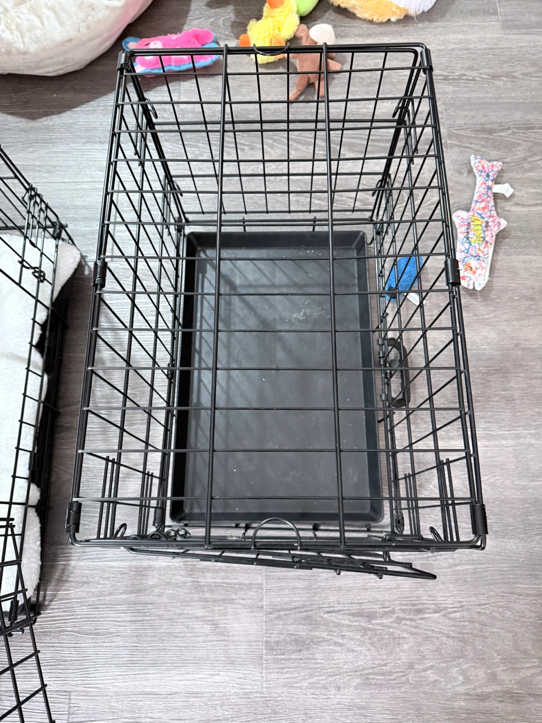 XXS Black Wire Pet Crate with Tray