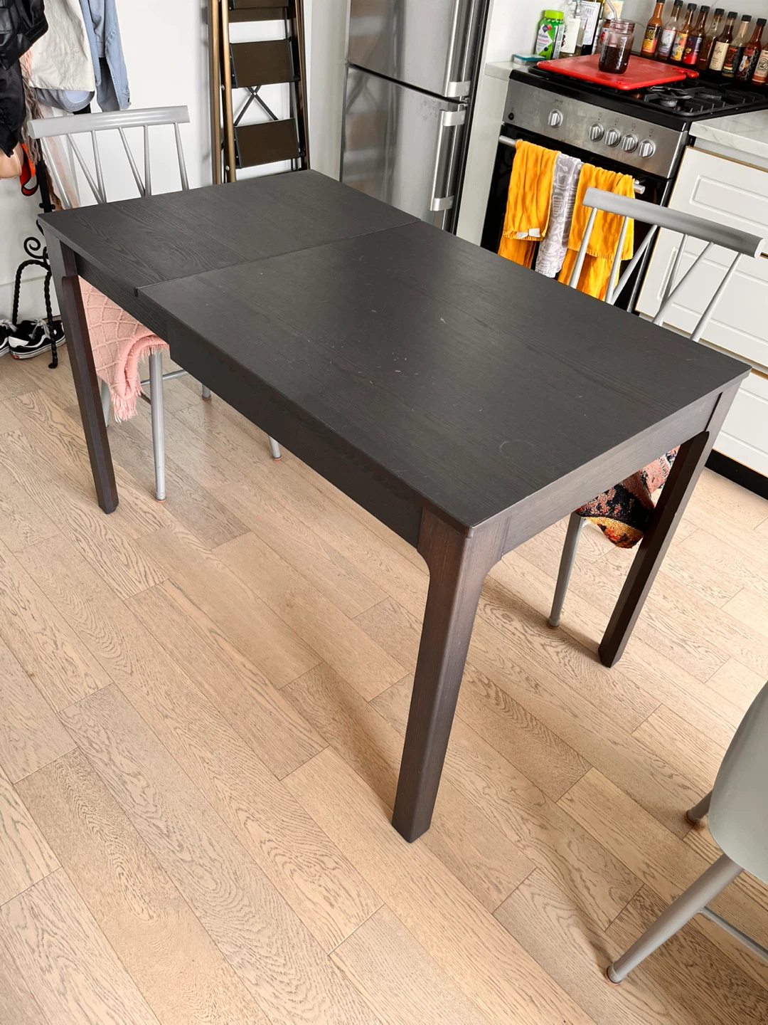 Dark Brown Extendable Dining Table - photo 2