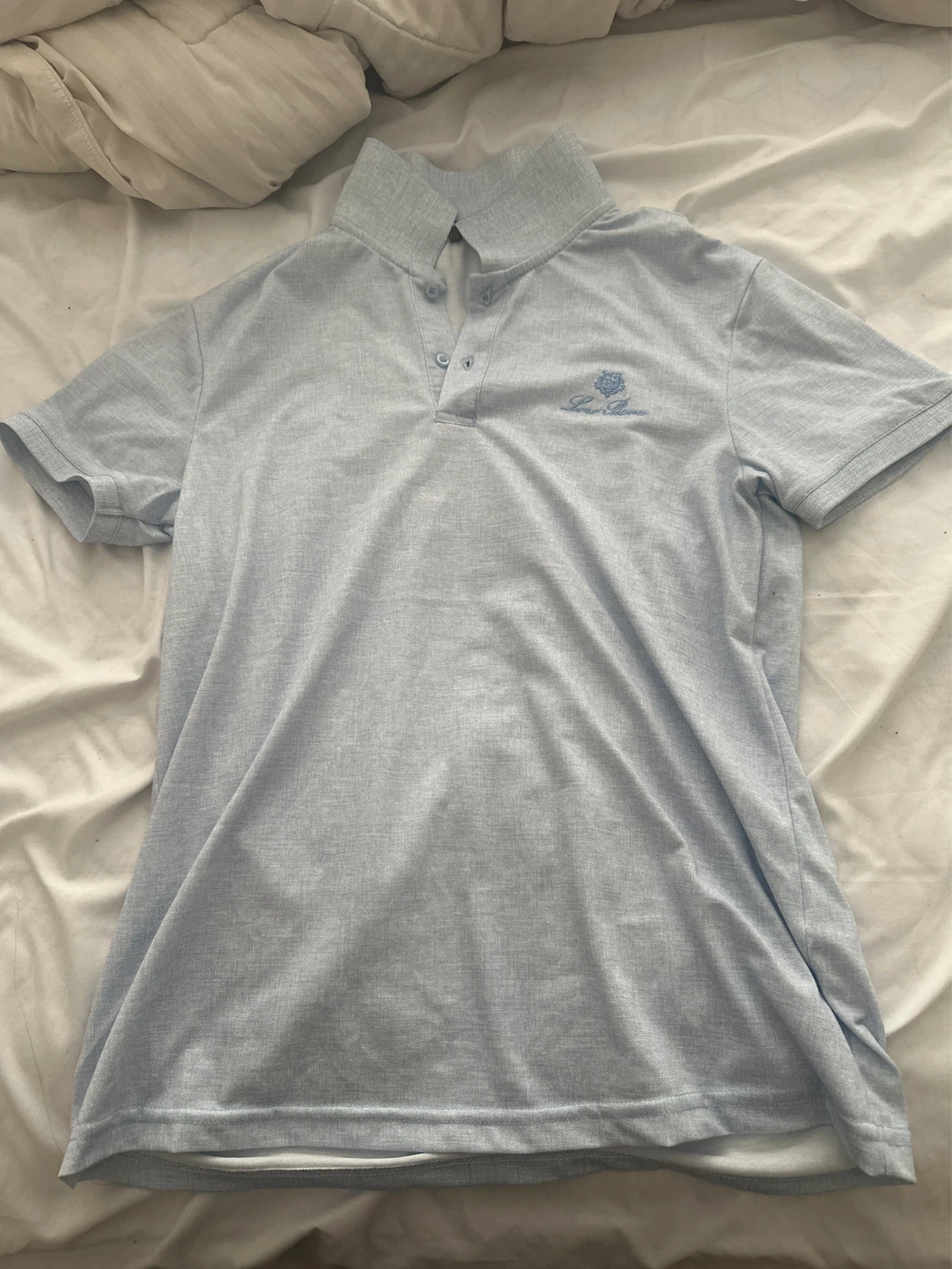 Loro Piana Polo Shirt - Light Blue - Size M