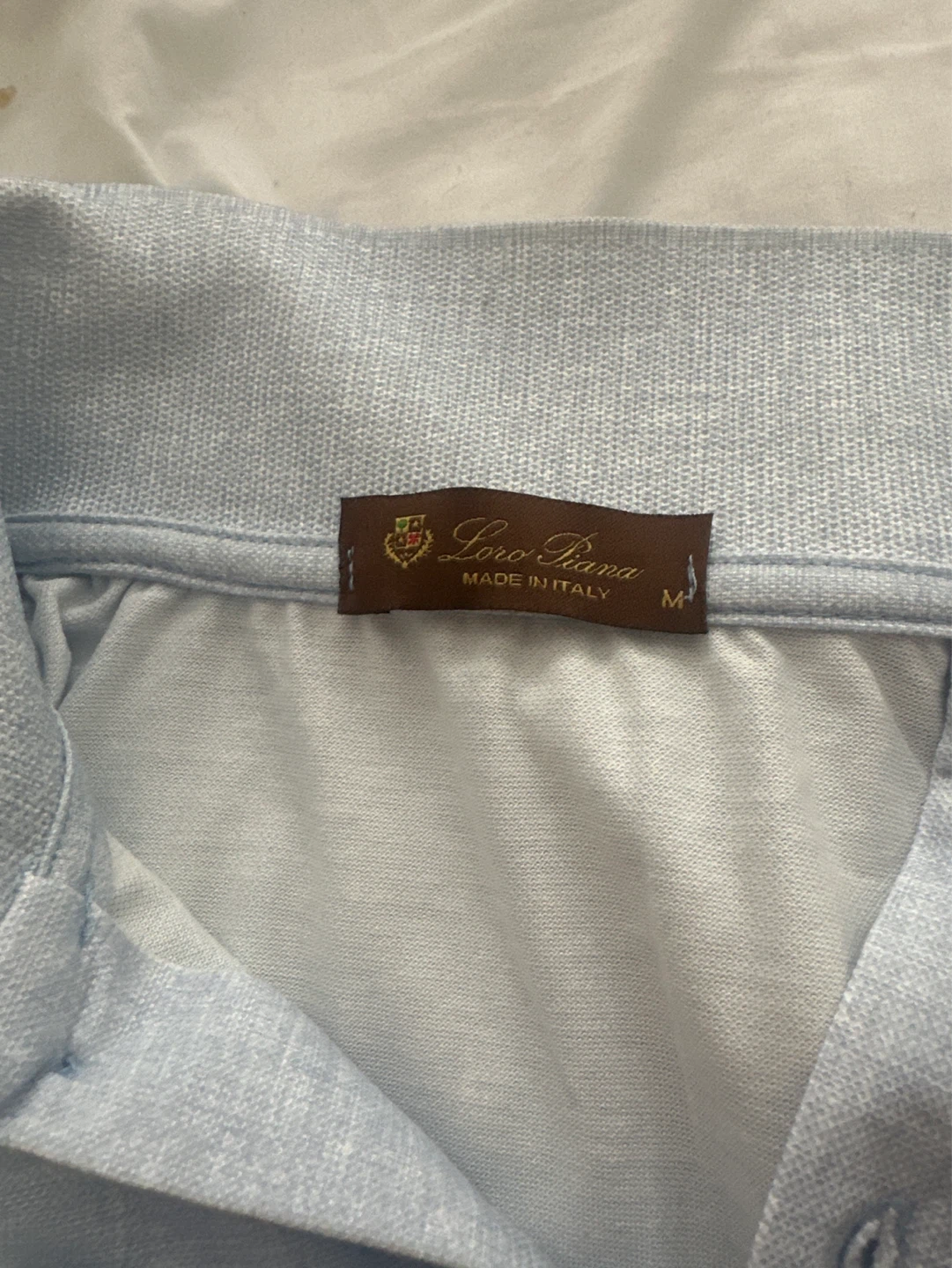 Loro Piana Polo Shirt - Light Blue - Size M - photo 3