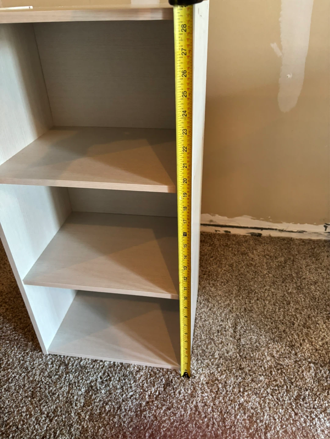 White 3-Shelf Bookshelf