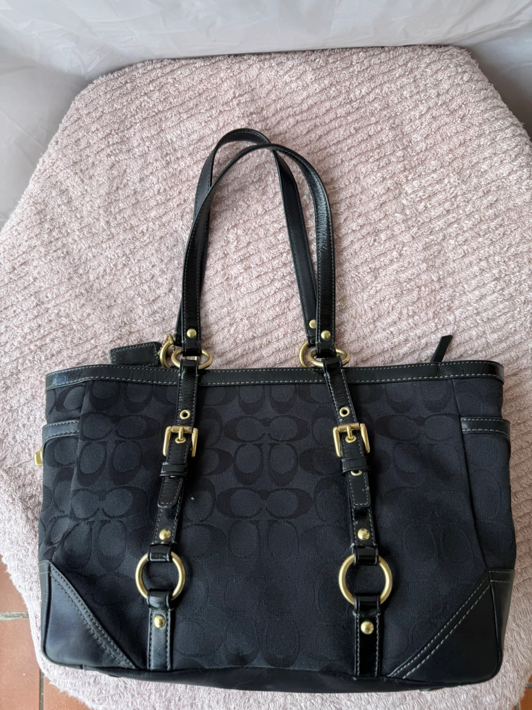 Coach Black Signature C Monogram Tote Bag - photo 2