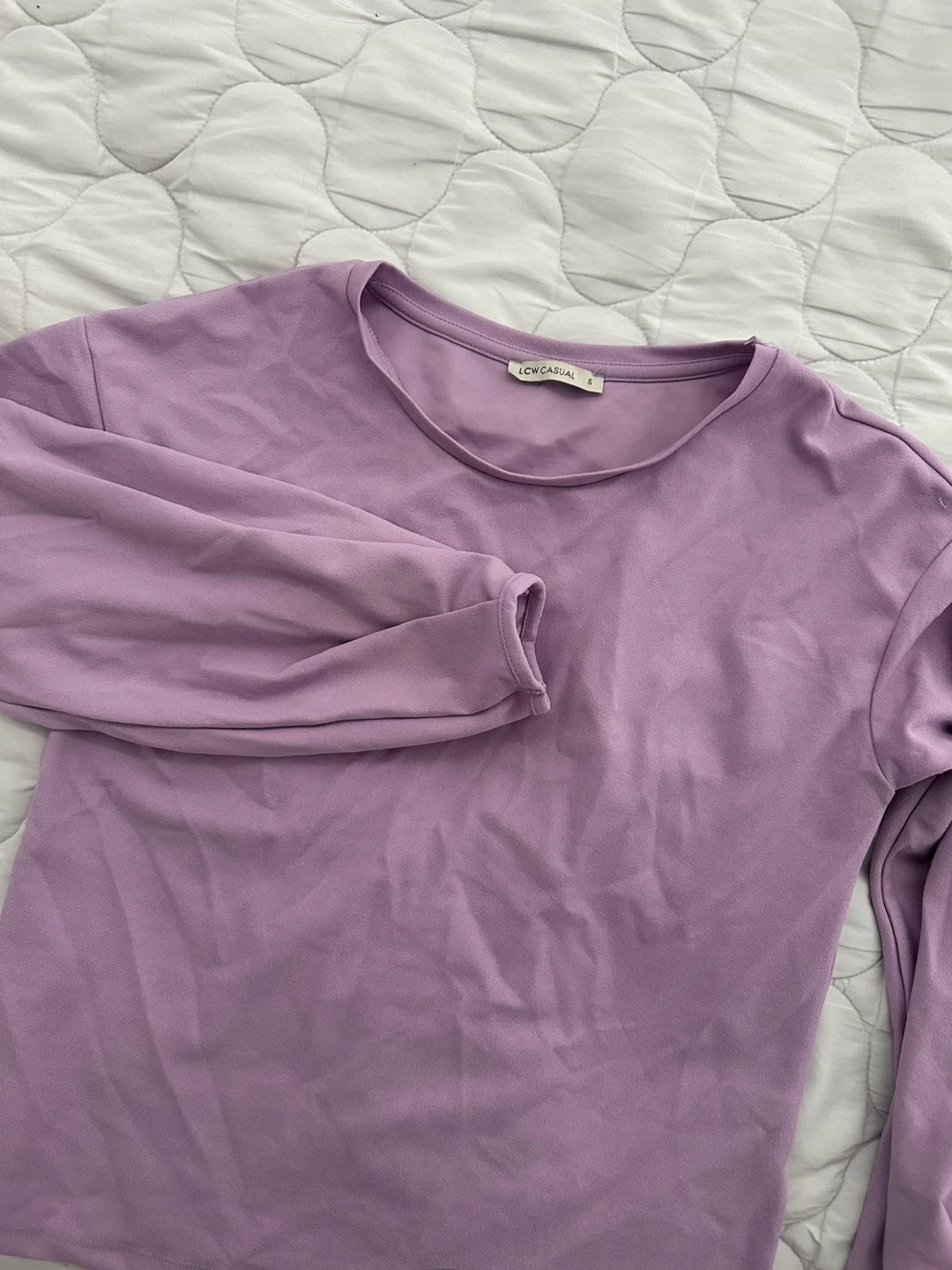 LCW Casual Purple Long Sleeve Shirt Size S