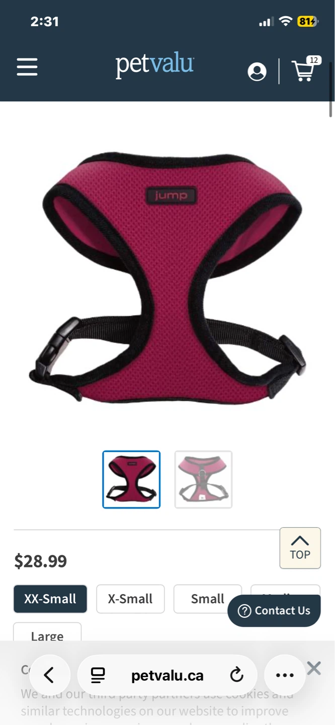 XXS Dog Harness Pink - photo 3