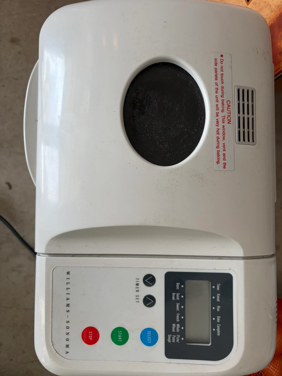 Williams Sonoma 2.5 LB Bread Machine - photo 3