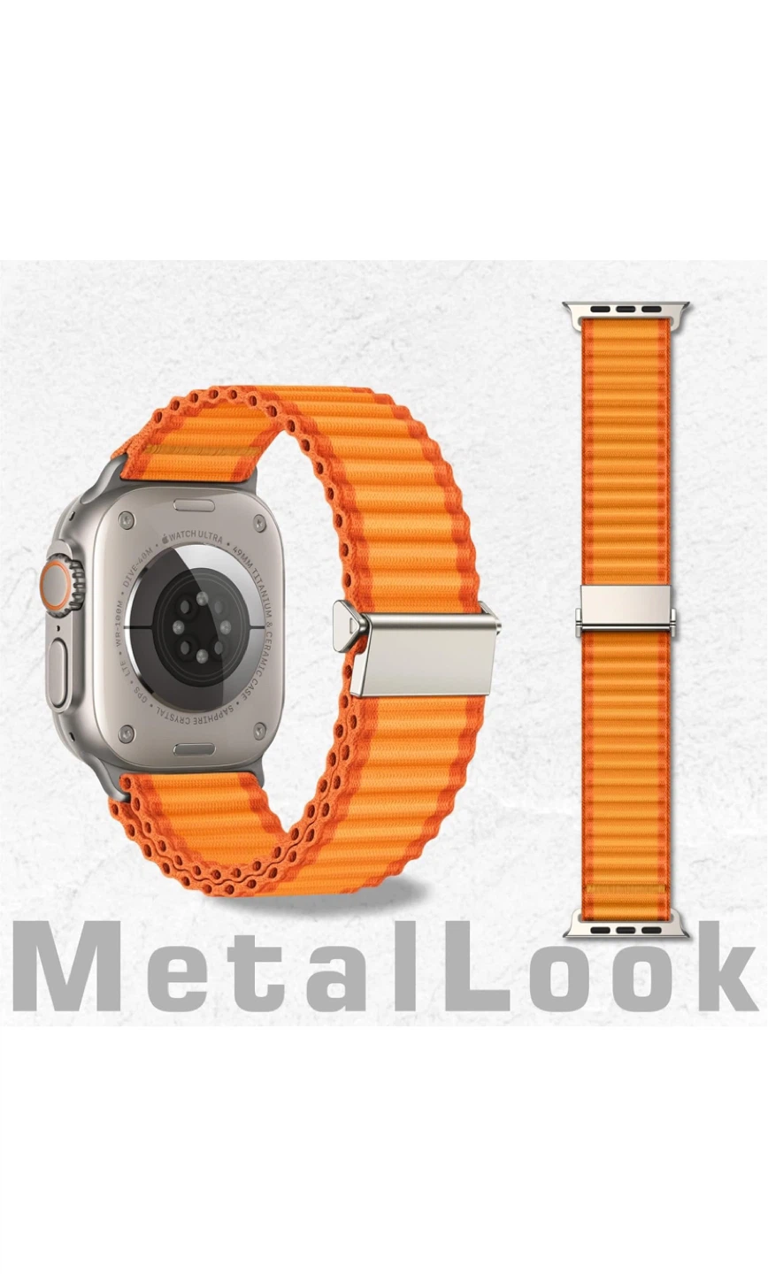 Orange Alpine Loop Watch Band for Apple Watch