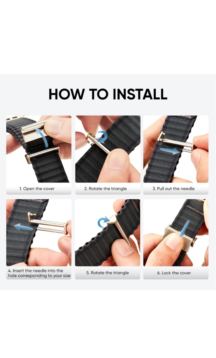 Orange Alpine Loop Watch Band for Apple Watch - photo 2