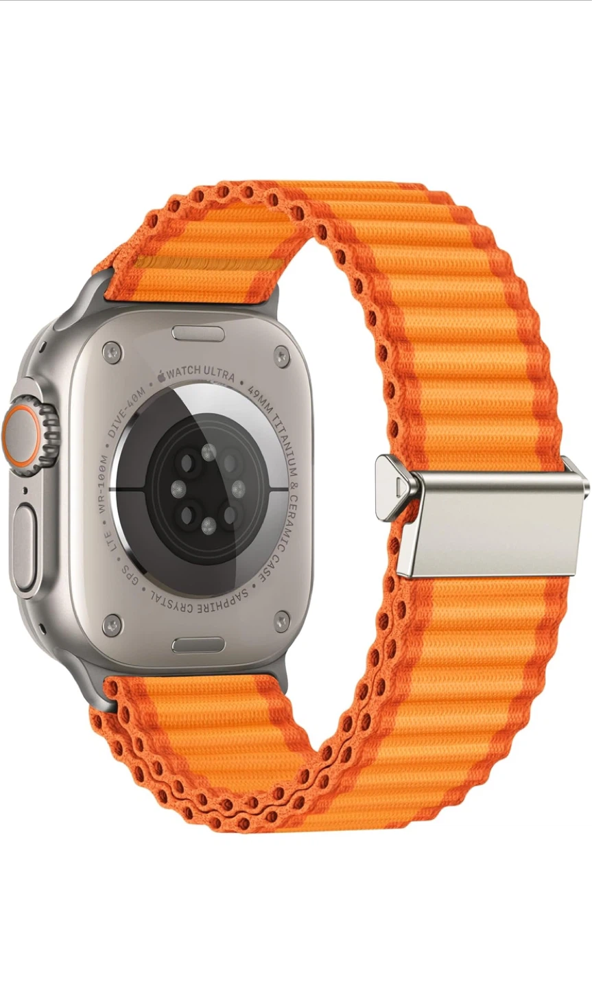 Orange Alpine Loop Watch Band for Apple Watch - photo 4