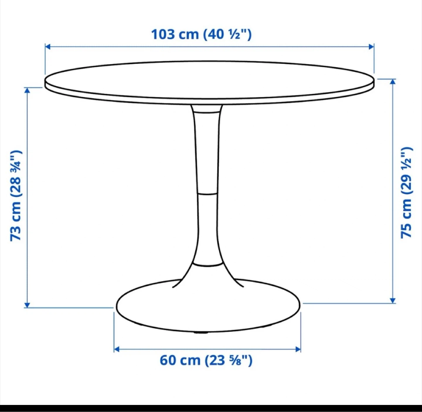 White IKEA GUNDEI Tulip Dining Table with 4chair - photo 5