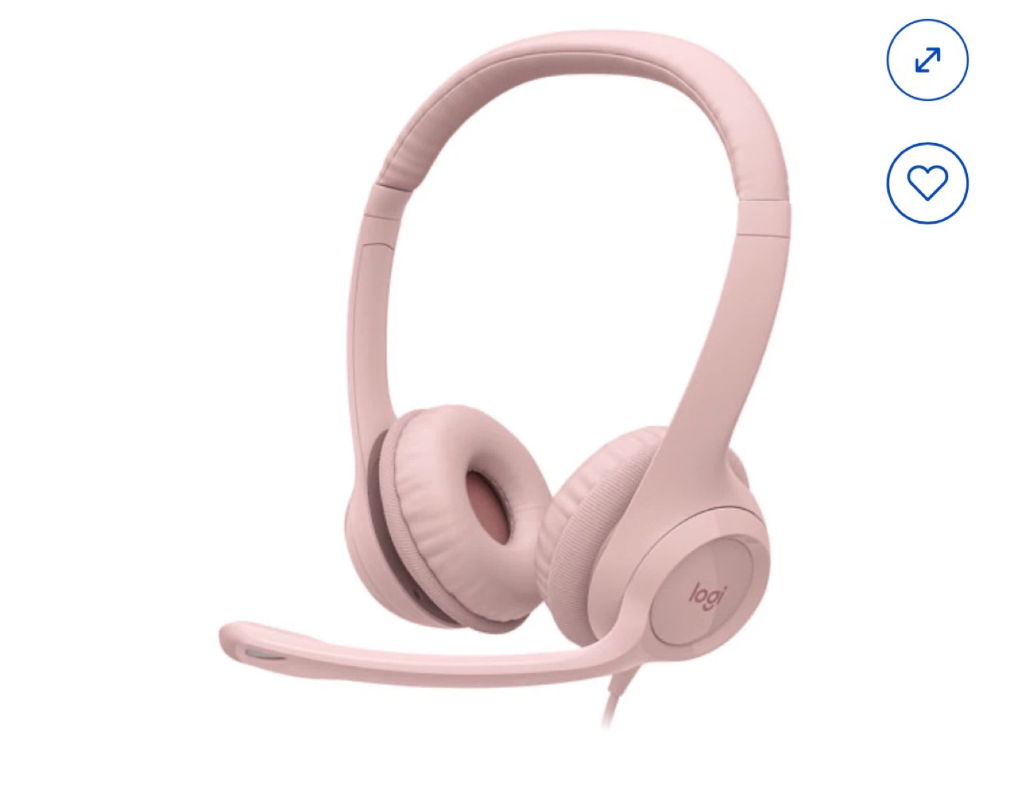 🎧 Logitech H390 Wired USB Headset - Rose (Like New)