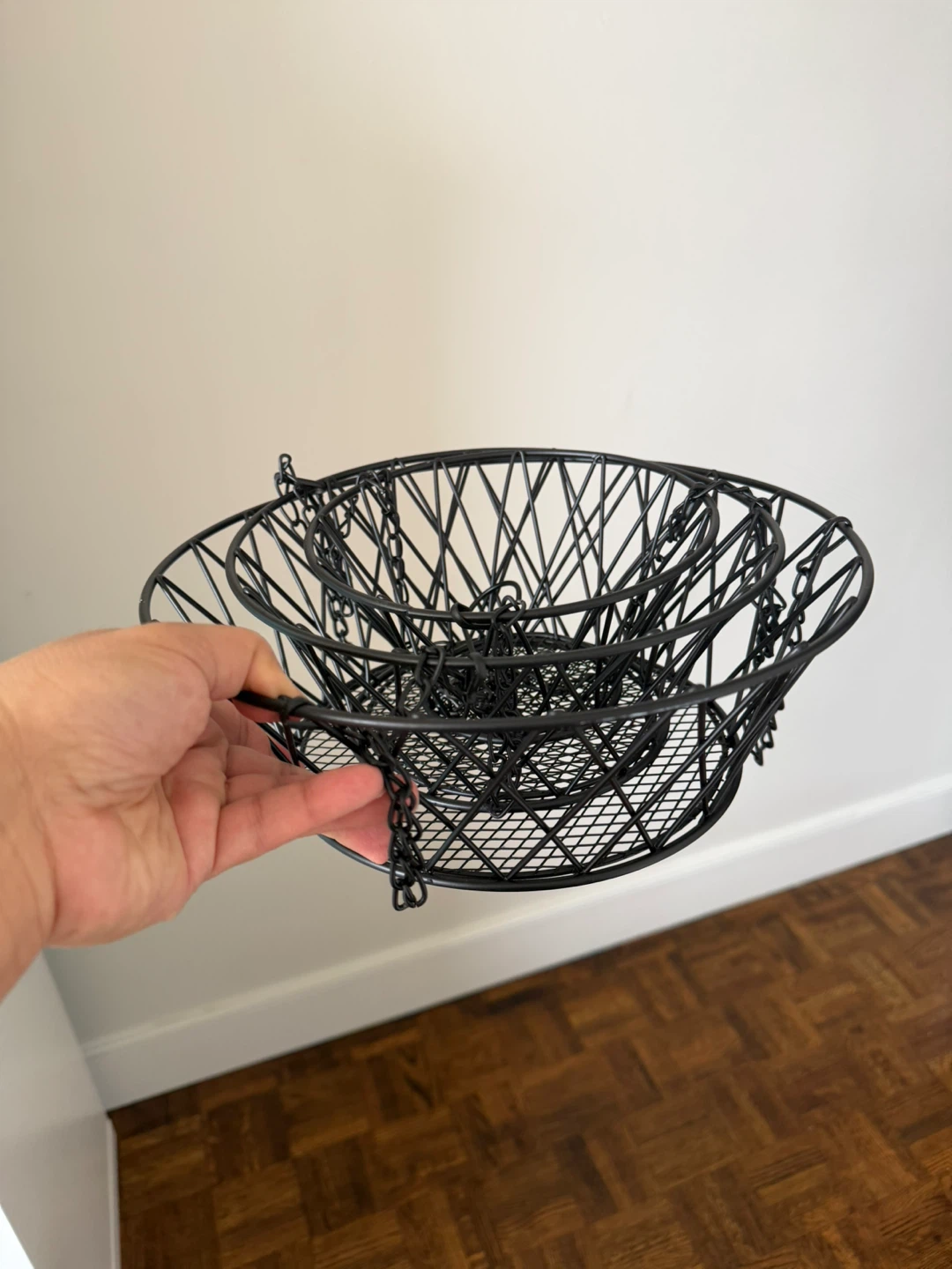 Black 3-Tier Hanging Wire Basket - photo 3