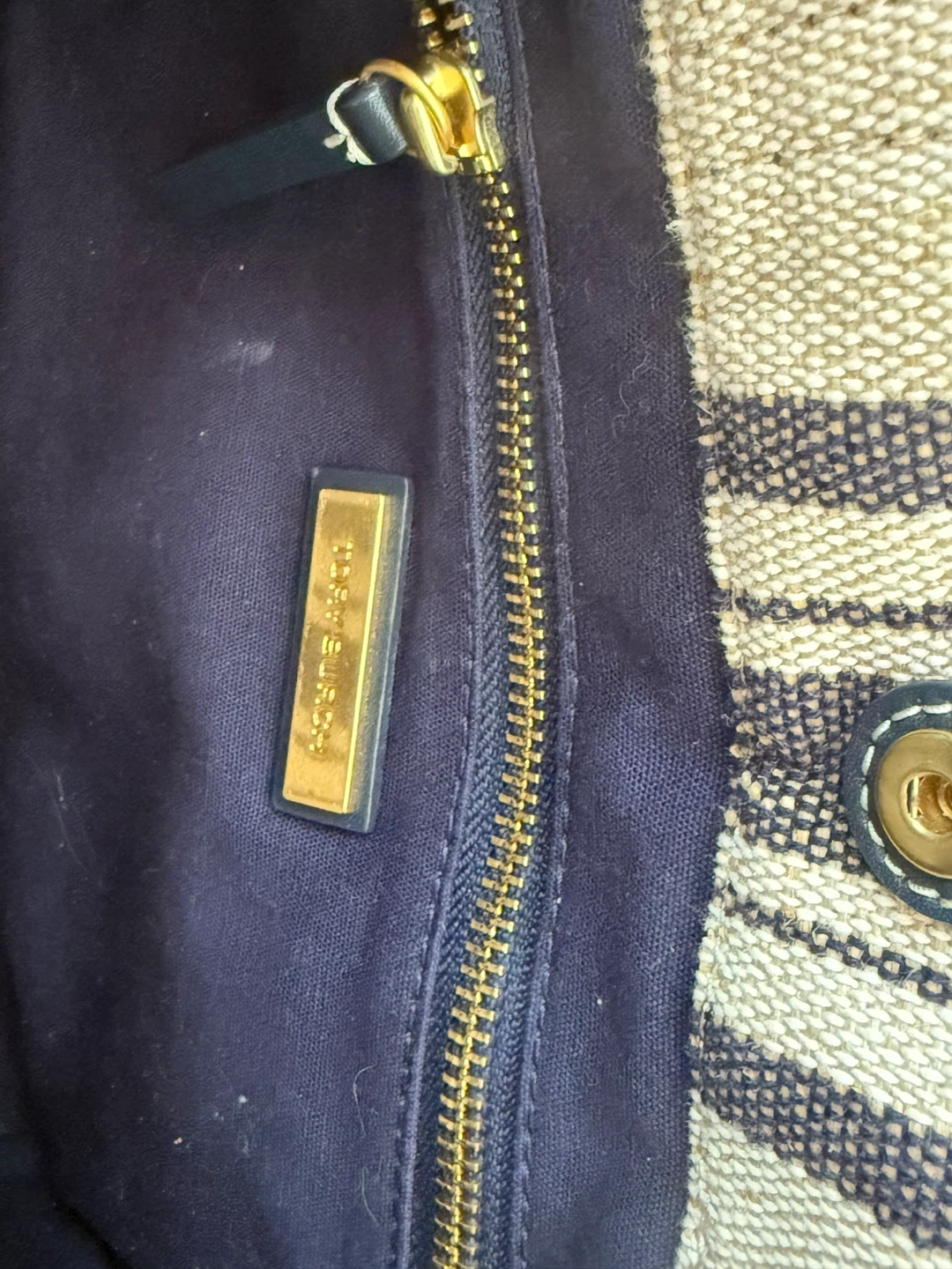 Tory Burch Canvas Striped Tote Bag - photo 4