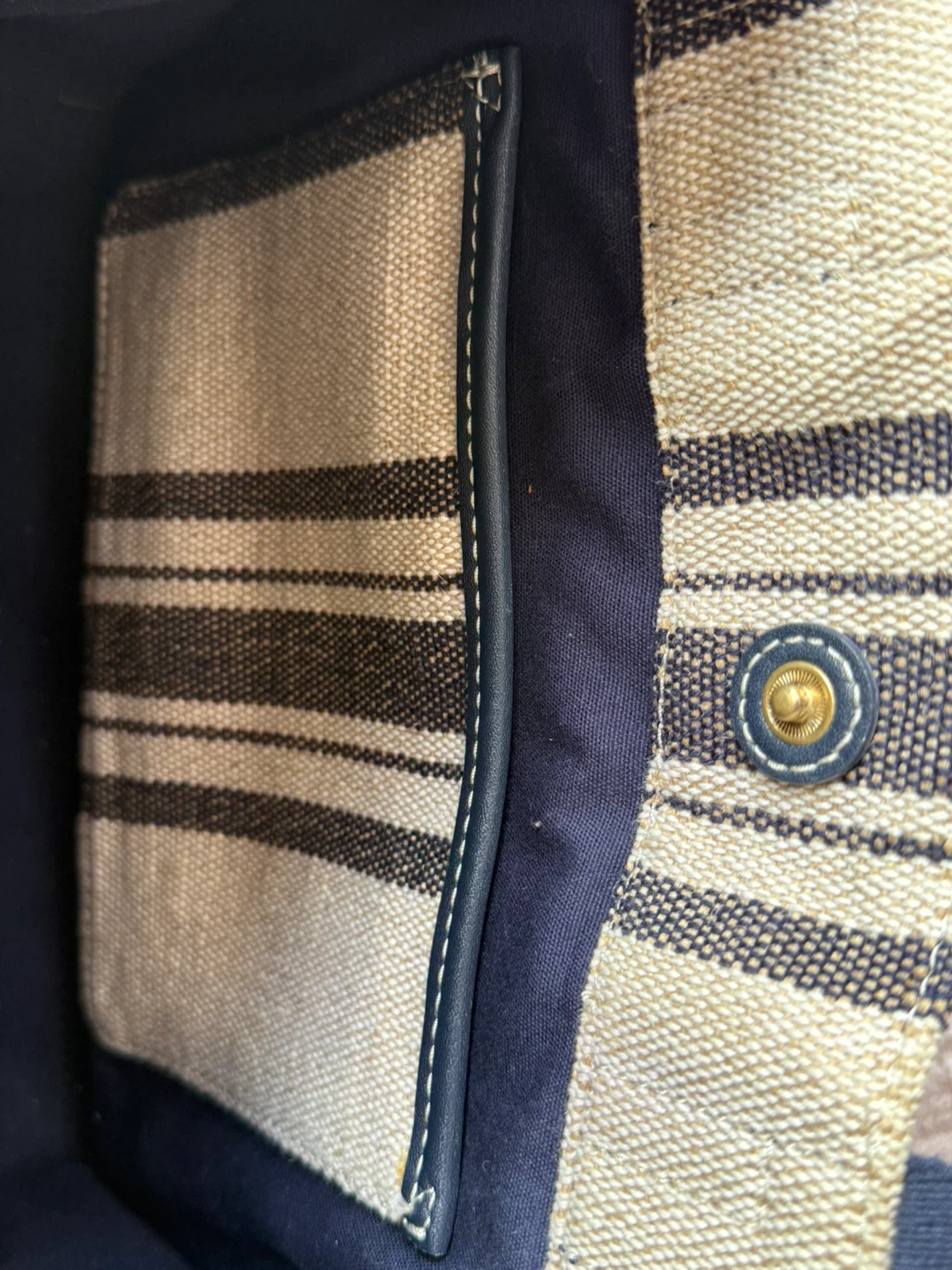 Tory Burch Canvas Striped Tote Bag - photo 5