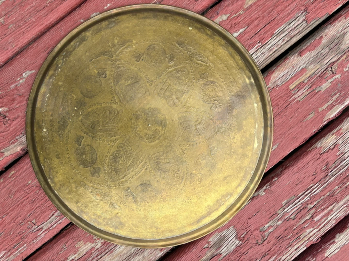 Vintage Brass Decorative Tray - photo 2