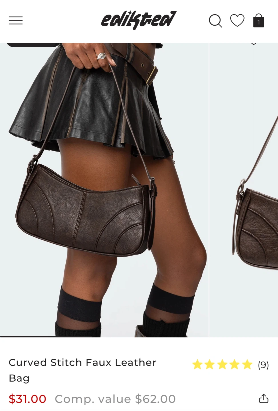 Edikted Faux Leather Shoulder Bag - photo 2