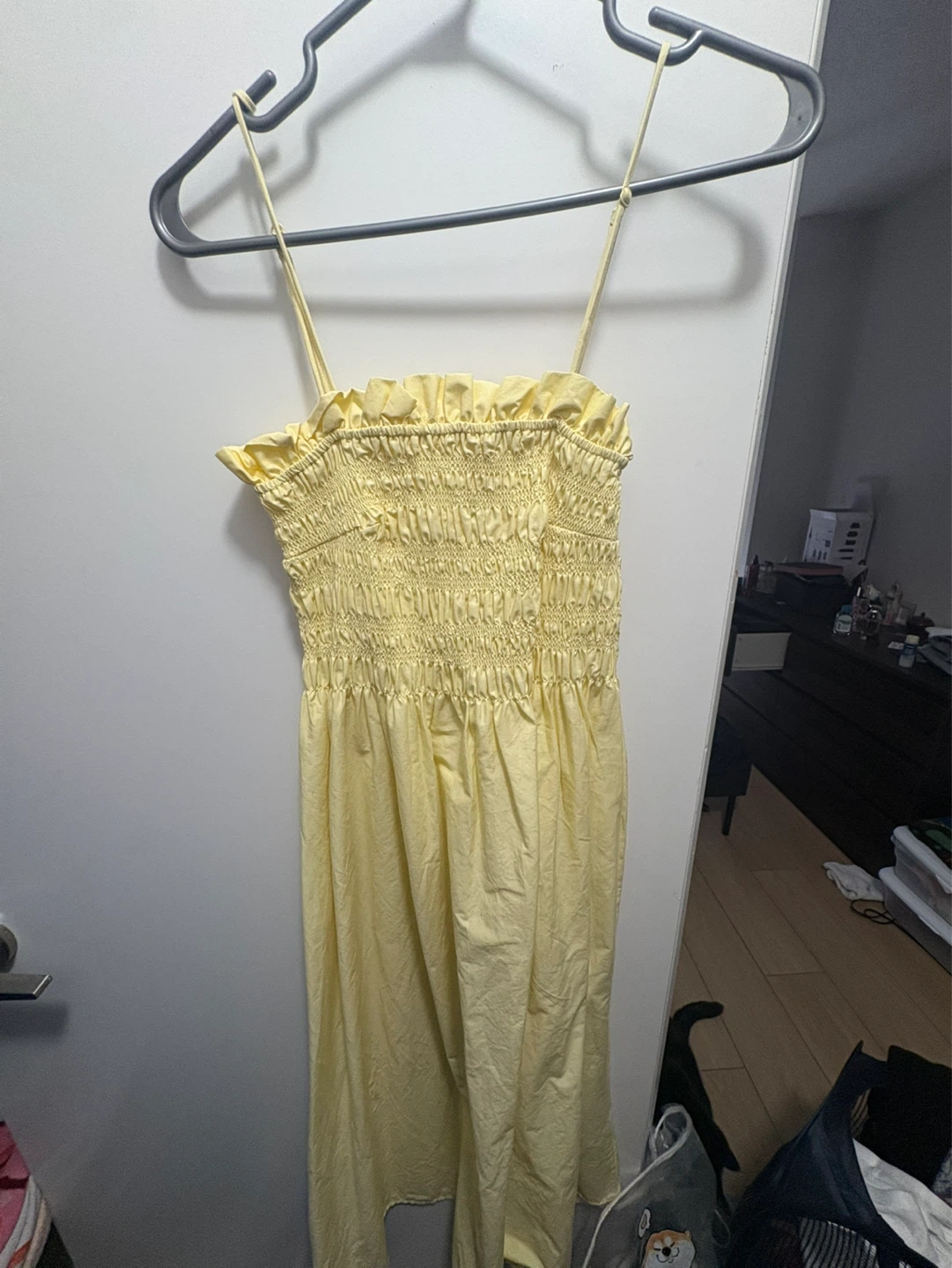 H&M Yellow Smocked Sundress