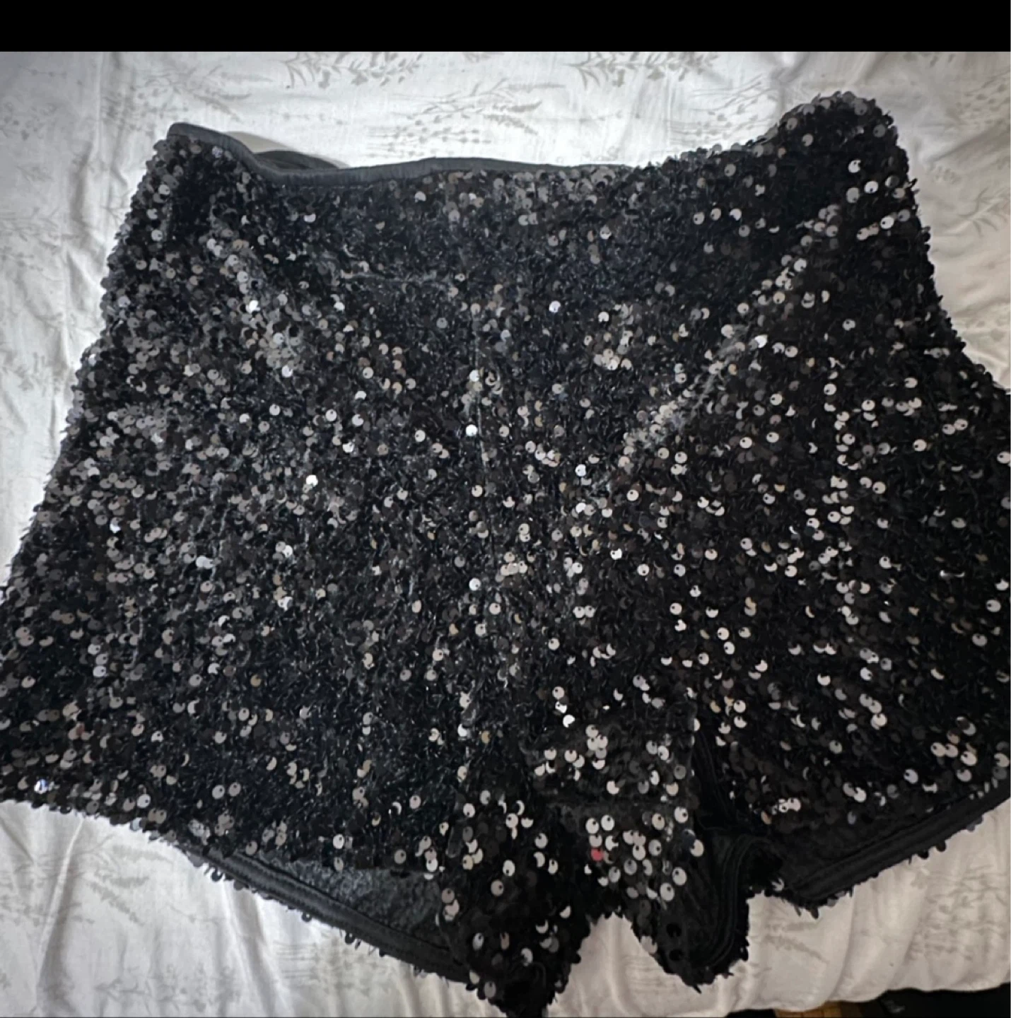 MNG Black Sequin Shorts