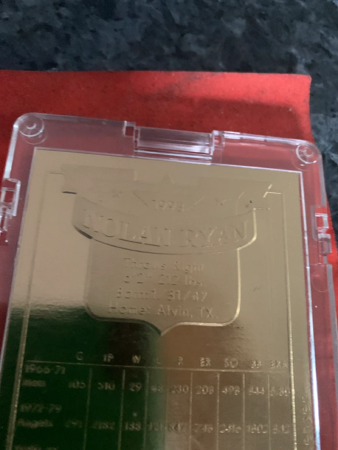 Nolan Ryan 1993 Prominent Express Gold Card