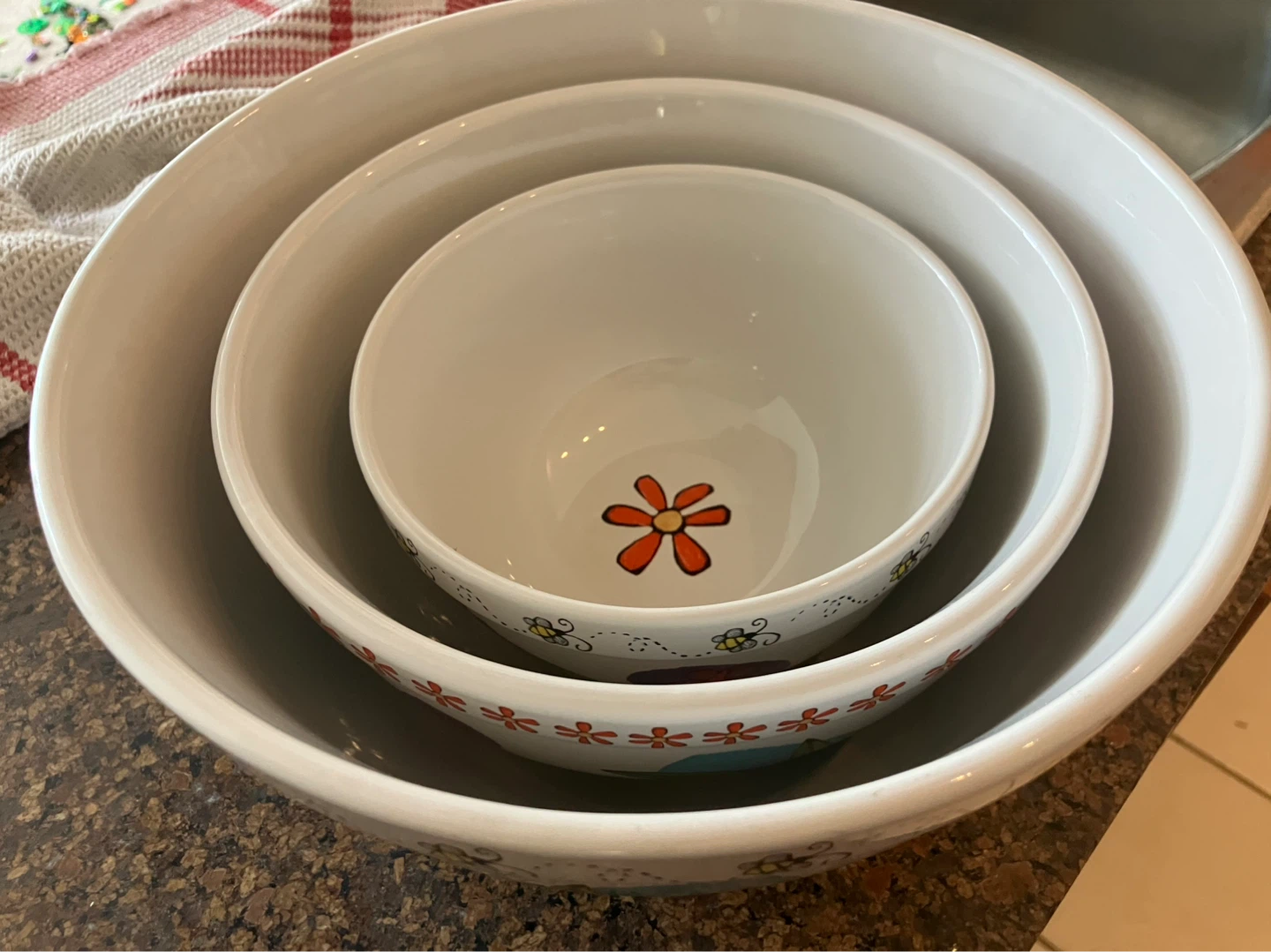 Set of 3 Ursula Dodge Living Garden Nesting Bowls