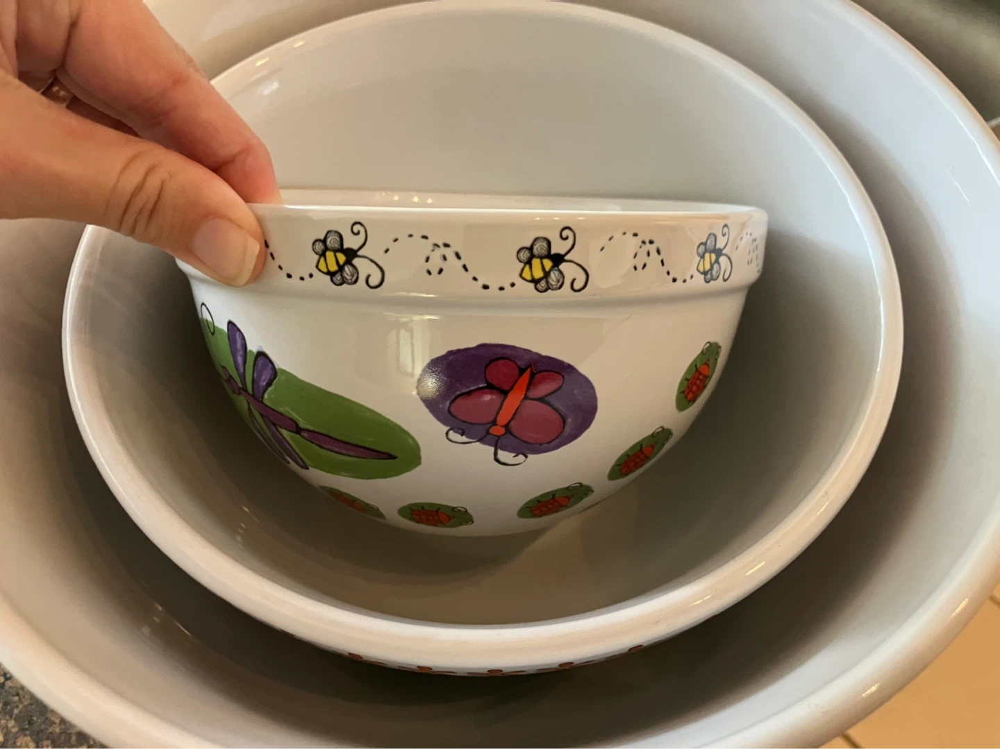 Set of 3 Ursula Dodge Living Garden Nesting Bowls - photo 5
