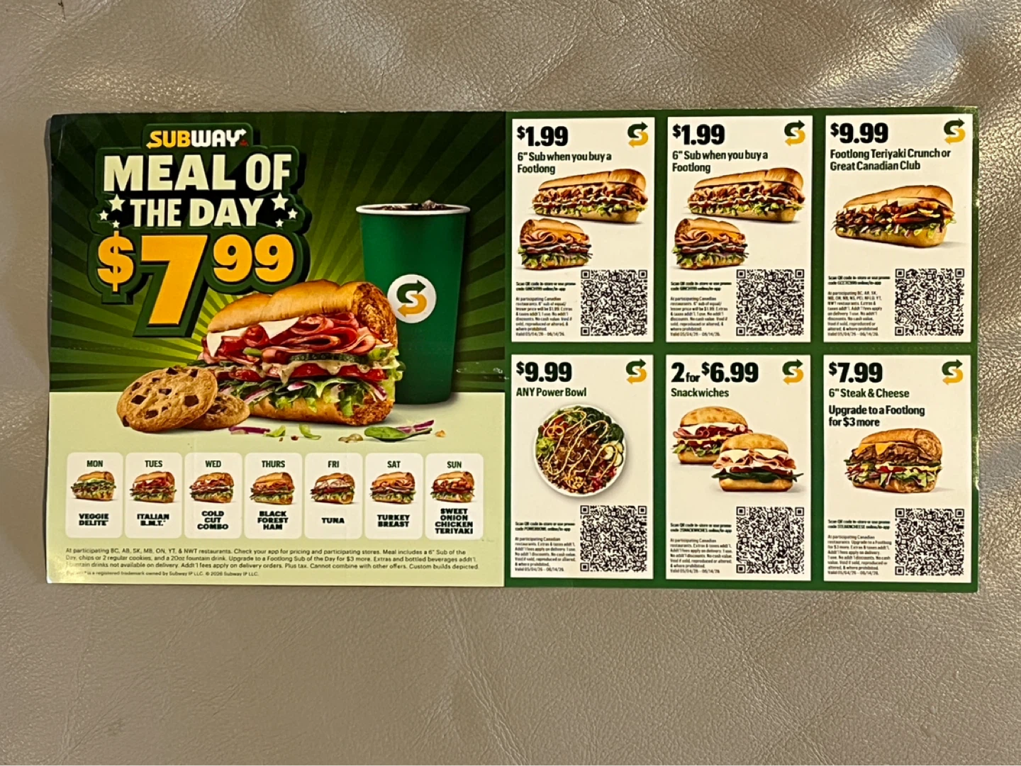 Subway Meal of the Day Flyer - photo 2