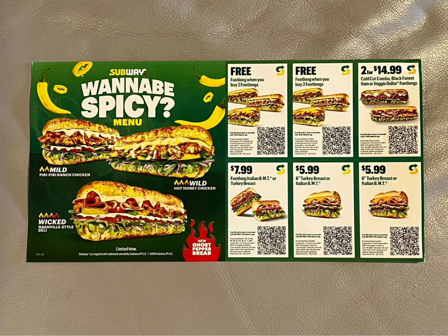 Subway Meal of the Day Flyer