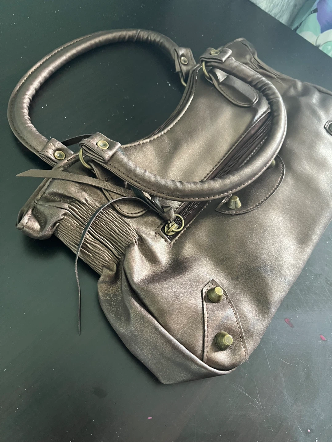 Bronze Metallic Handbag - photo 3