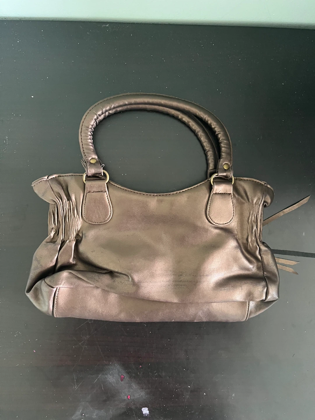 Bronze Metallic Handbag