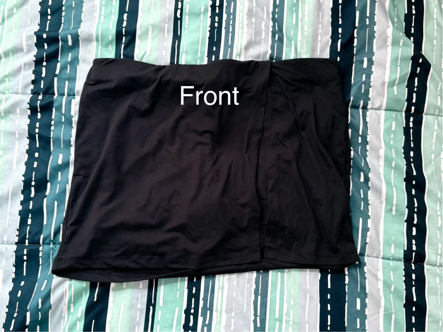 Black Slit Mini Skirt
