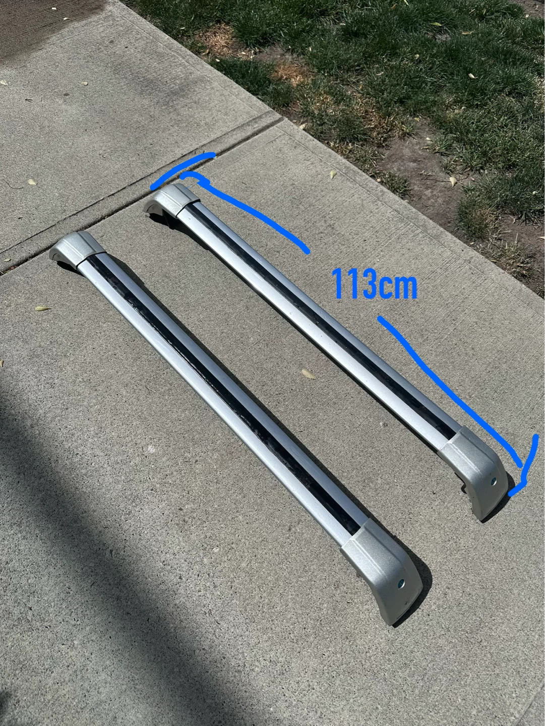 Audi Genuine OEM Silver Roof Rack Cross Bars