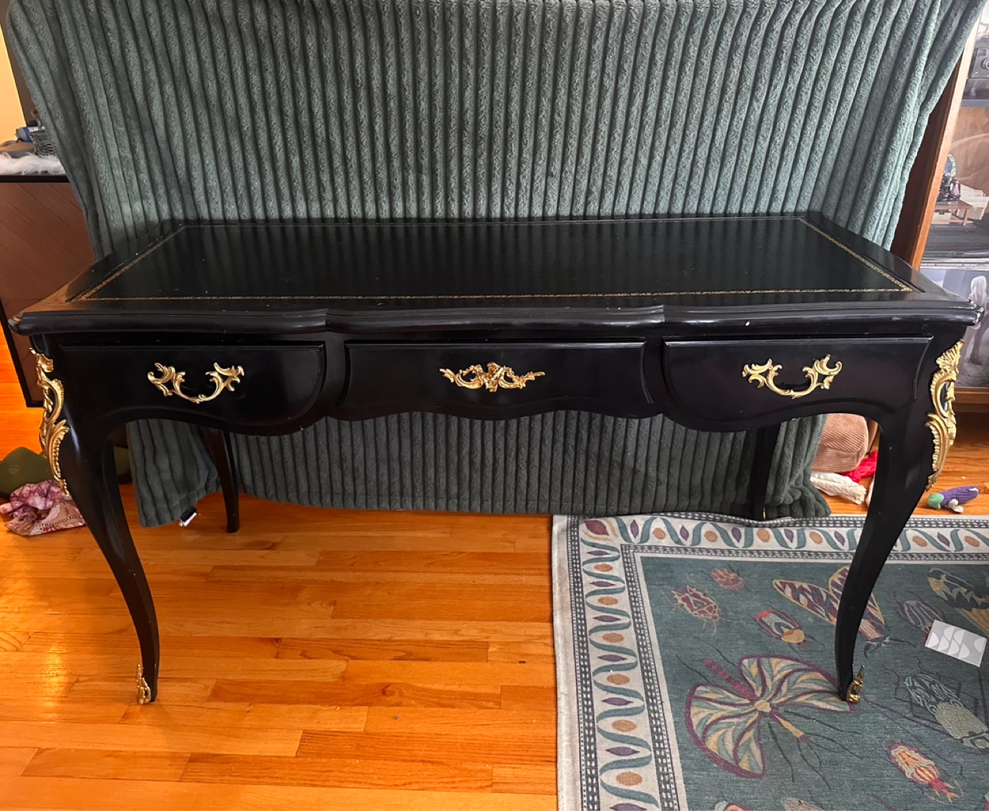 Louis XV Style black writing desk