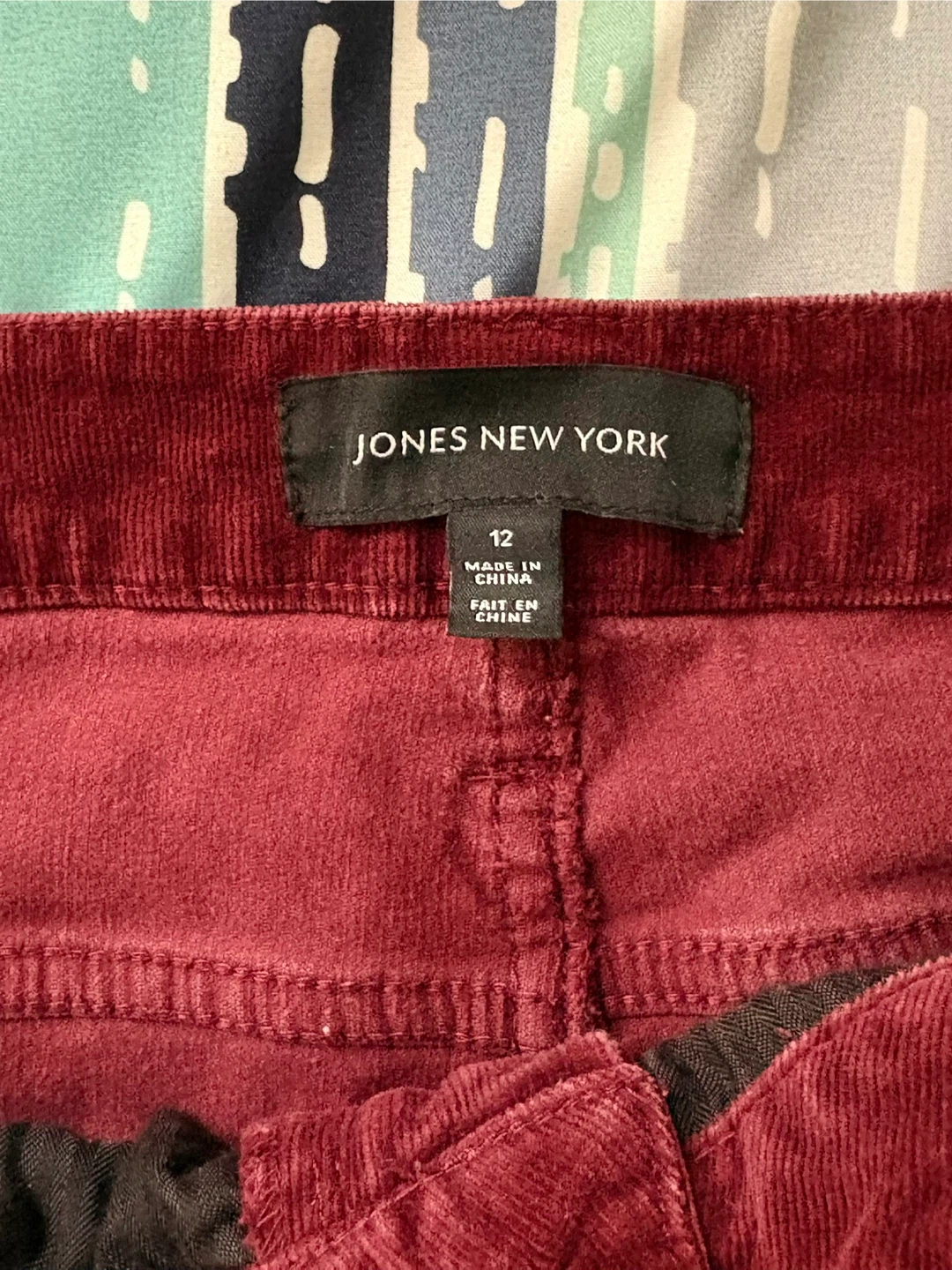 Maroon Straight Leg Corduroy Pants - photo 3