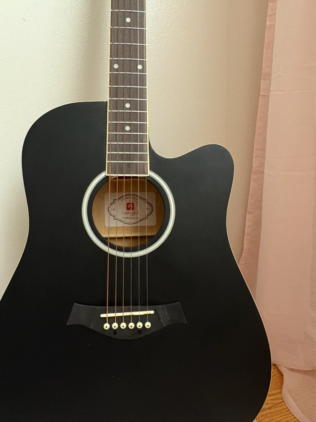 Black Acoustic Guitar - photo 3