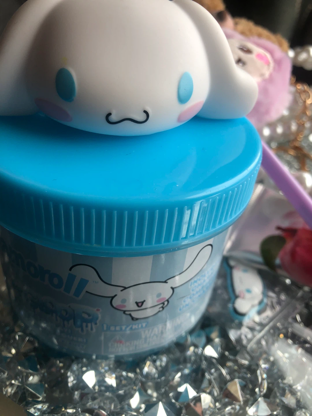 LOT: NEW Cinnamoroll  Slime, Backpack Charms, pearl hangers etc - photo 2