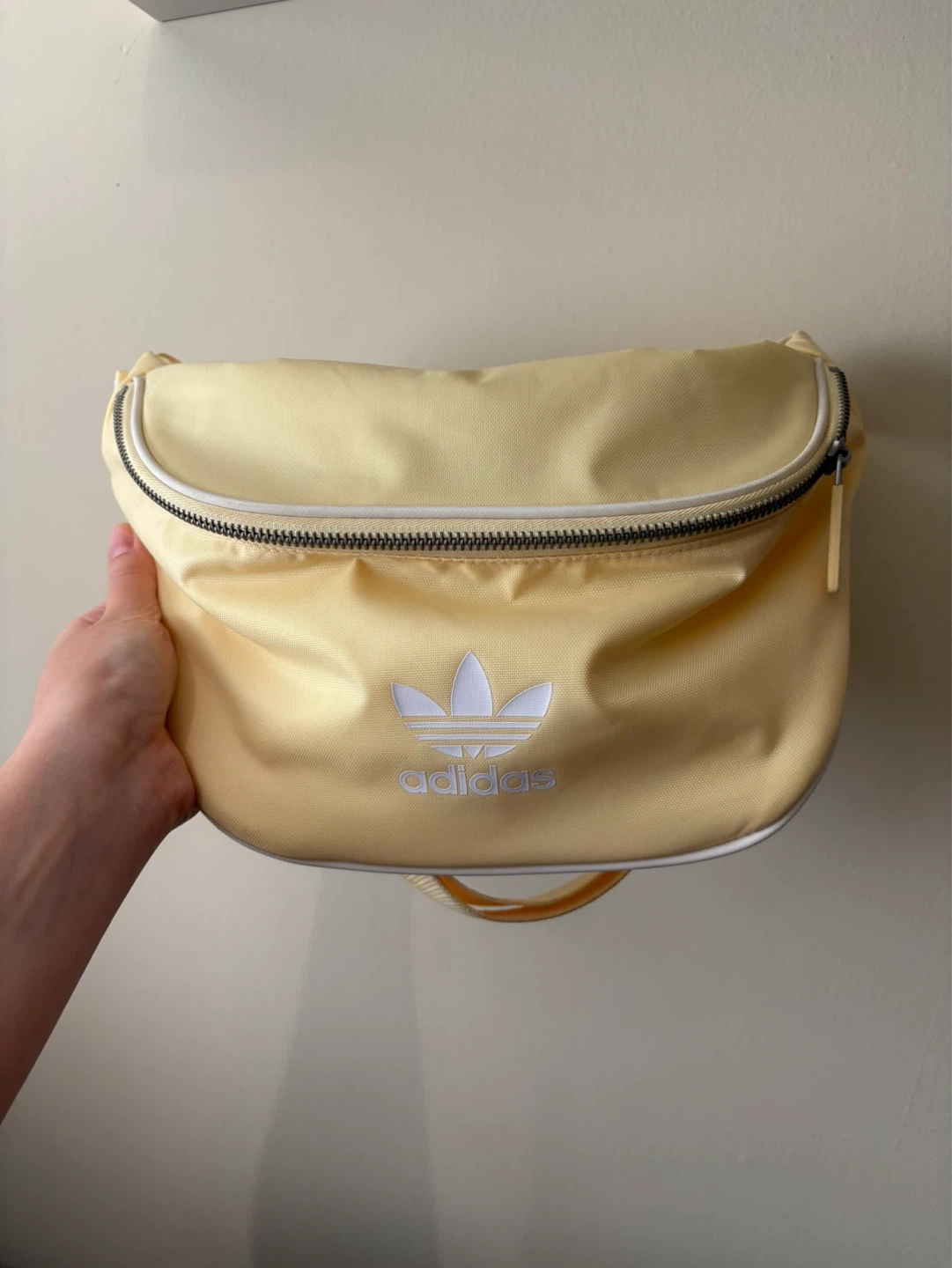 Adidas pastel yellow waist bag/side bag