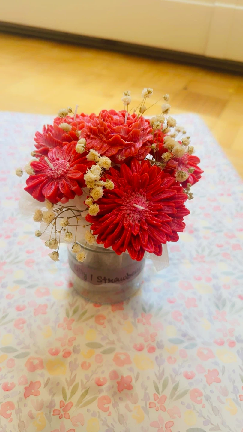 Handmade candle bouquet