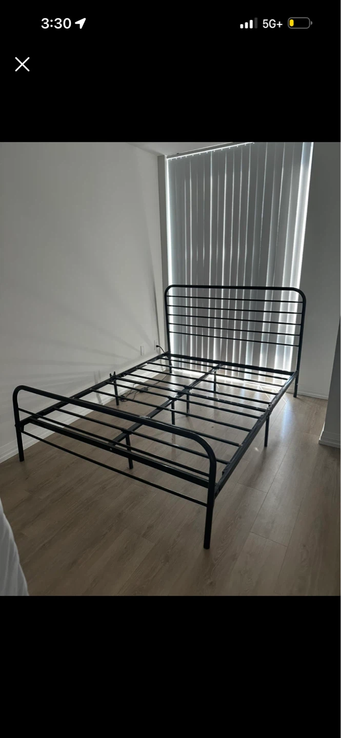 Black Metal Bed Frame Queen