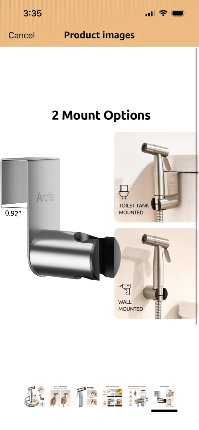 New-Arofa Handheld Bidet Sprayer Kit! - photo 4
