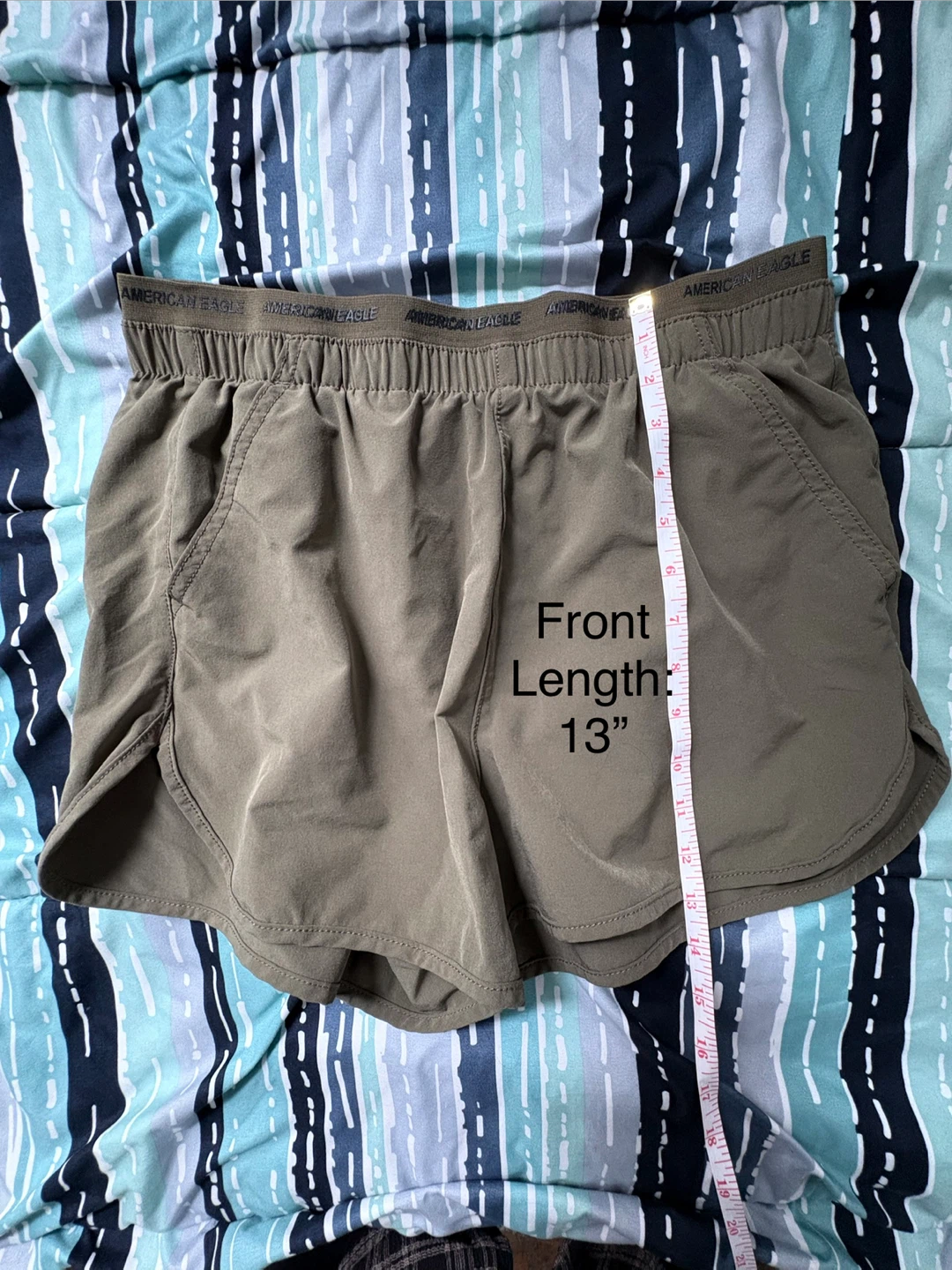 Army Green High-Low Athletic Shorts - photo 4