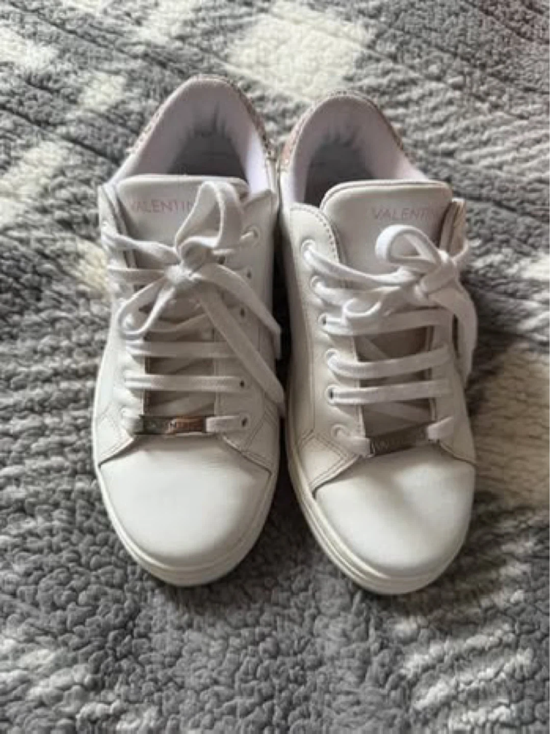 Valentino White Leather Sneakers