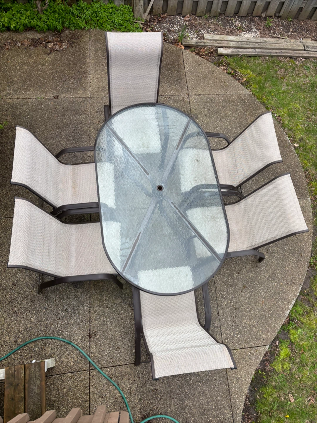 Patio Dining Set with Glass Table and 6 Chairs - photo 2