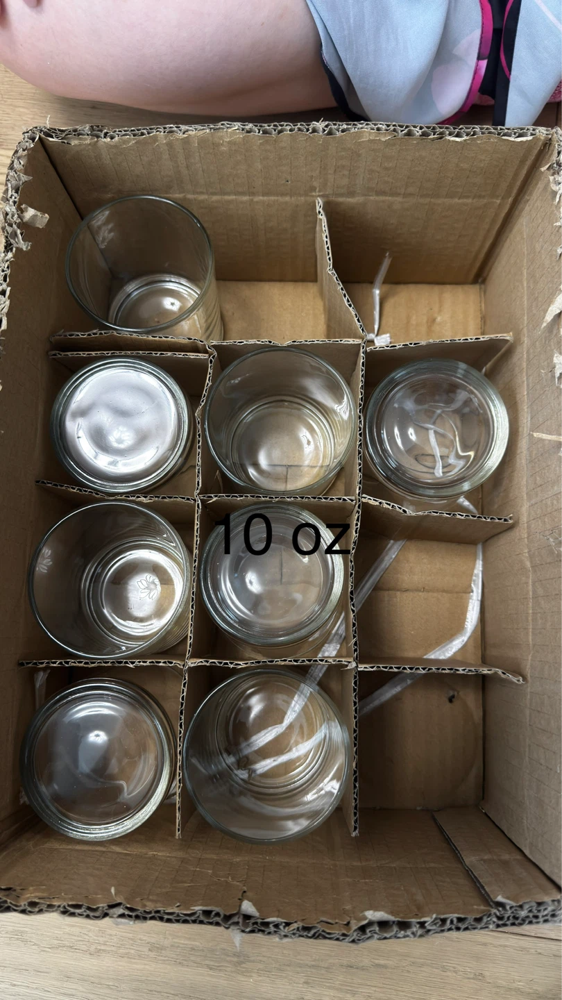 Candle jars and lids, Glass jar and lids