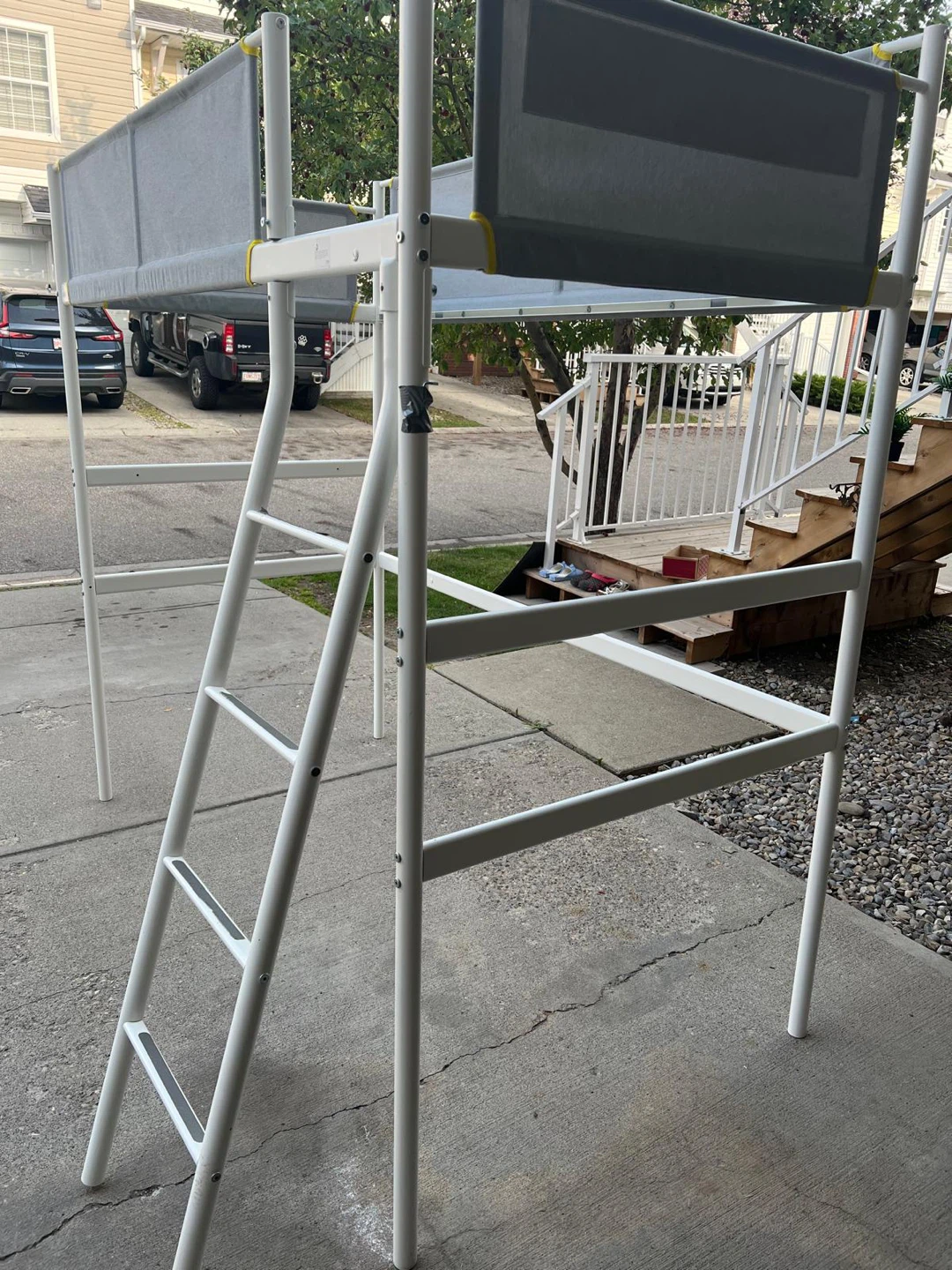 White Loft Bed with Ladder - photo 2