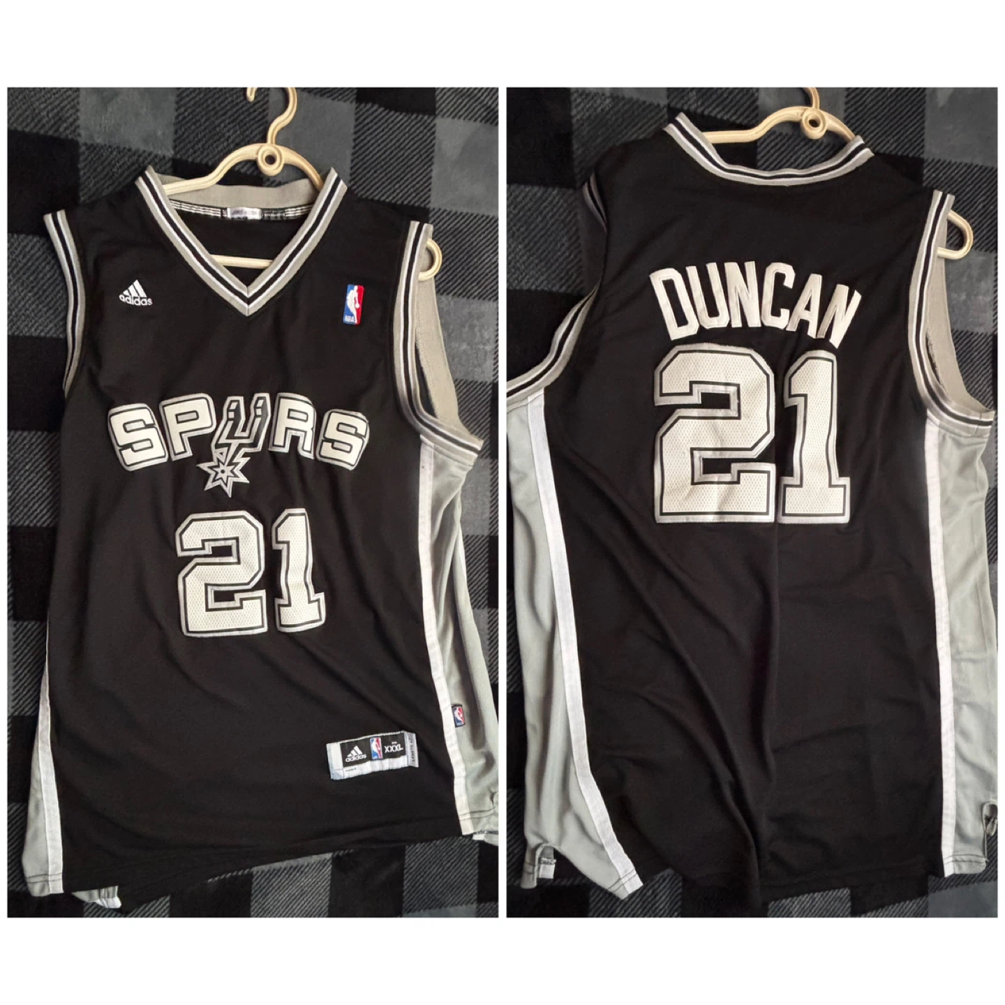 (Adidas) Sam Antonio Spurs Jersey - *Tim Duncan/Size XXXL*