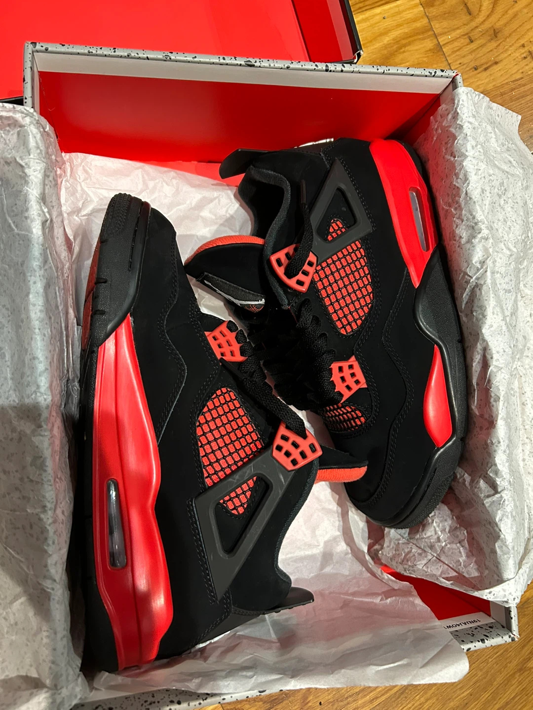 Air Jordan 4 Retro 'Bred Reimagined' Black Red Size 8 Mens